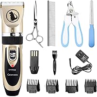 Ceenwes Cat Clipper Low Noise Pet Clippers Rechargeable Trimmer Cordless Pet Grooming Tool Professional Horses Hair Trimmer w