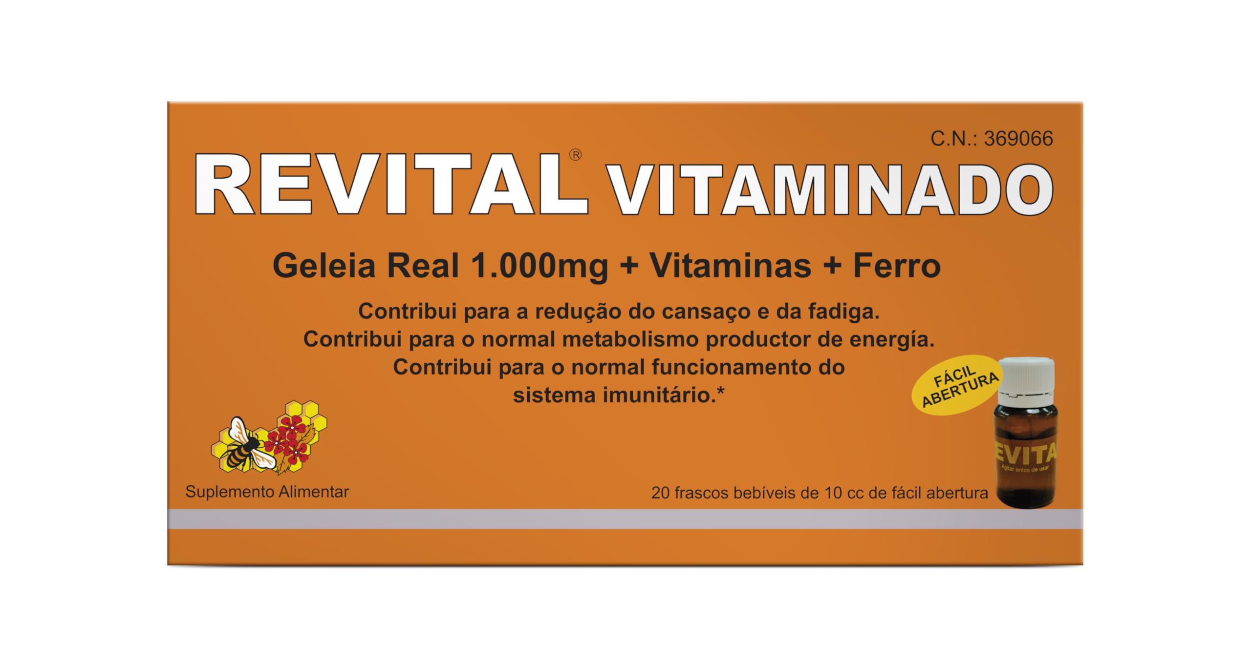 Revital Vitaminado - Formula with 1,000 mg of Royal Jelly and Vitamins - 20 Vials