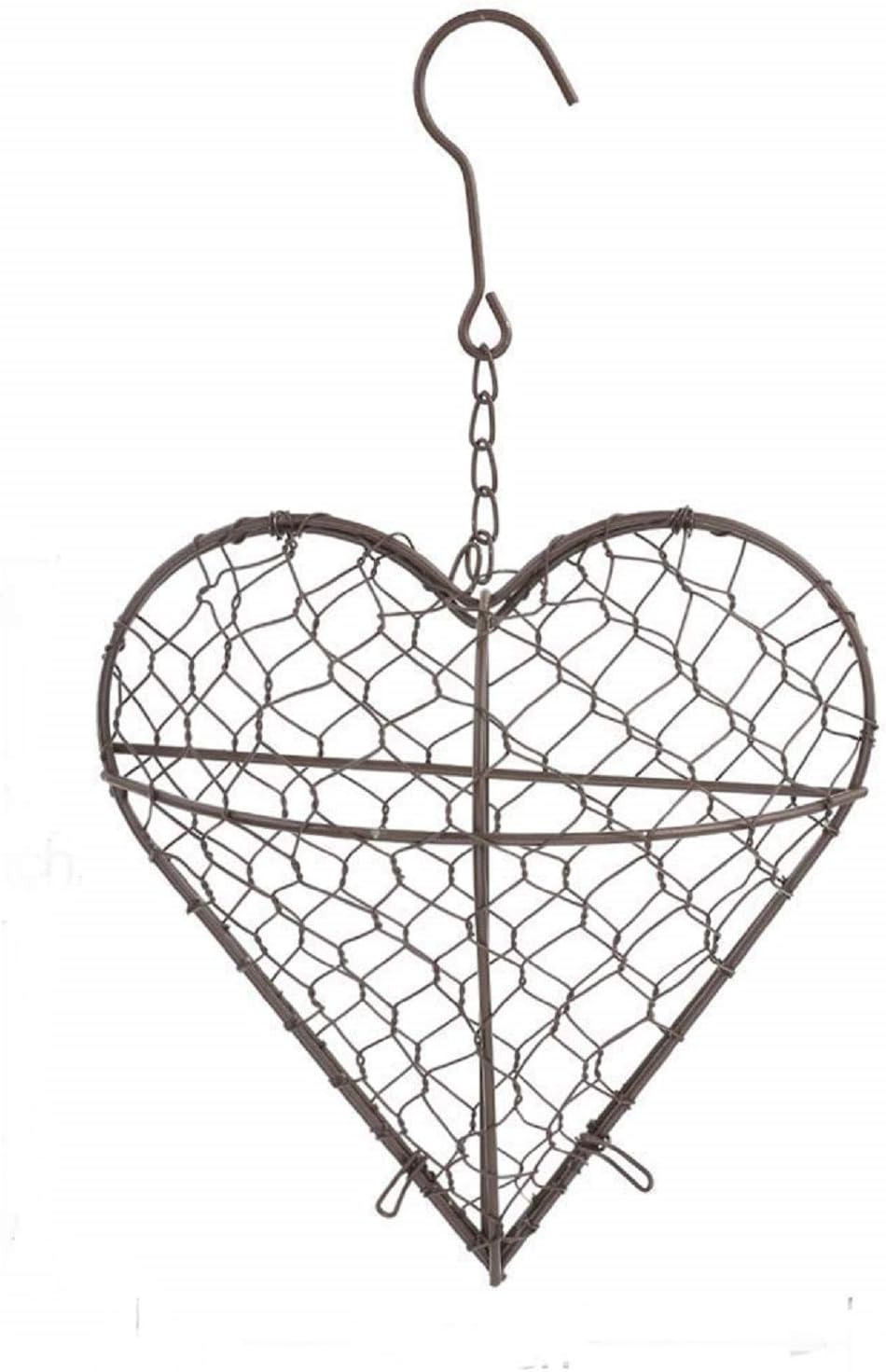 Firlar Hanging Planters,Heart Shape Flower Pots Iron Wall Succulent Plants Metal Hanging Plant Holder Basket with Hook for Home Garden Decor