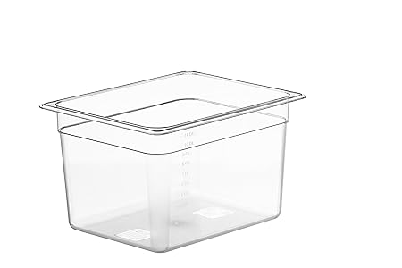 LIPAVI C10 Sous-Vide Wasserbad - 11,3 Liter, 32,3 x 26,2 x H:20,3 cm. Starkes, durchsichtiges Polycarbonat. Passende Deckel f