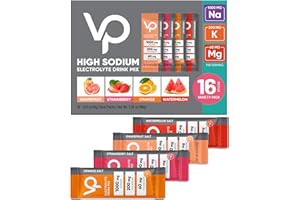 Venture Pal High Sodium Sugar Free Electrolytes Powder Packet - Hydration Packets with Sodium, Potassium & Magneisum | Zero Calories | Vegan | Keto & Paleo Friendly Electrolyte Drink Mix | 16 Stick