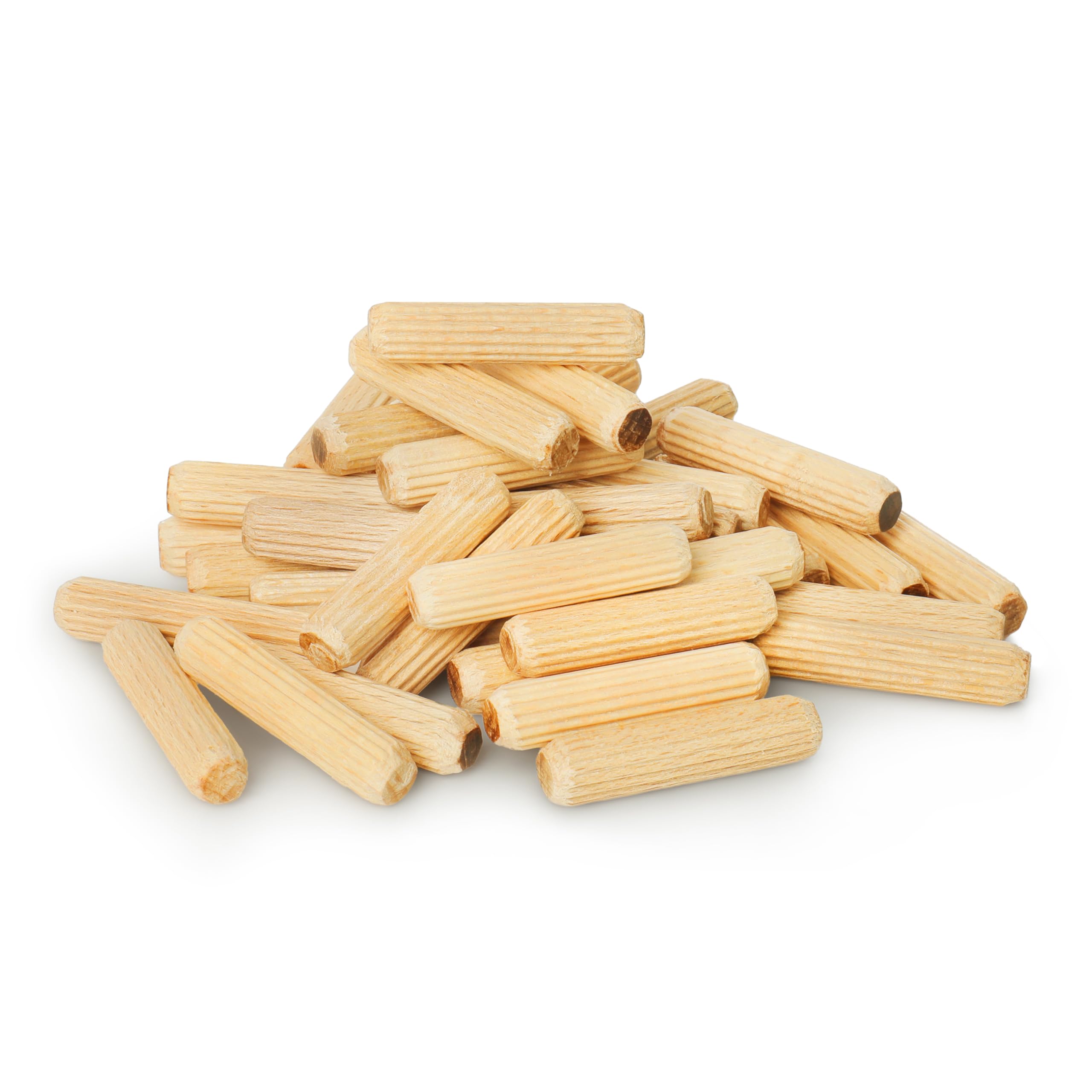 Tolux Wooden Dowels 10x50 [mm] Pack of 50 pcs, Wooden Dowel Pins, Grooved Dowels, Wood Plugs, Made out of high quality beech wood in accordance to DIN 68150.