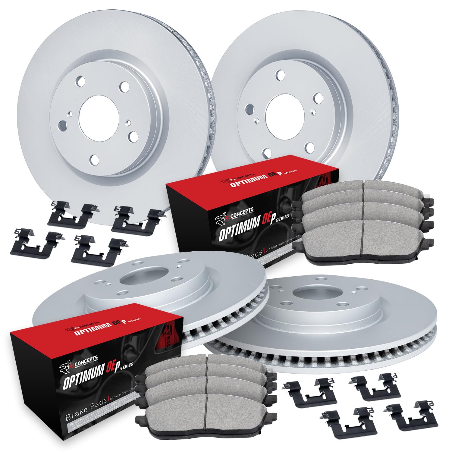 Photo 1 of ** SET** R1 Concepts Front and Rear Brake Kit For 2018-2019 BMW M550i xDrive| Blank Brake Rotors| Optimum OEP Brake Pads and Rotors Kit| Hardware included