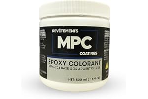 MASTER PROTECTIVE COATINGS MPC Base Epoxy Pigment, Industrial-Grade Epoxy Resin Dye for Homes and Commercial Spaces, 16.9 Fluid Ounces, Silver
