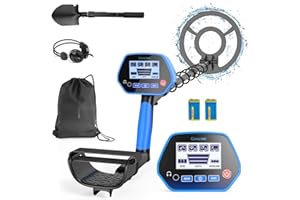 Metal Detector for Adults & Kids, Consciot Metal Detector Kit Waterproof IP68, Outdoor Gold Detector with 8'' Search Coil, LCD Display, Metal & Disc Mode, Beach & Backyard Use, Gift for Boys & Girls