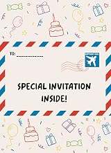 VELENTI 40 Pack Kids Birthday Invitations A5 Folding Envelope Design view 6