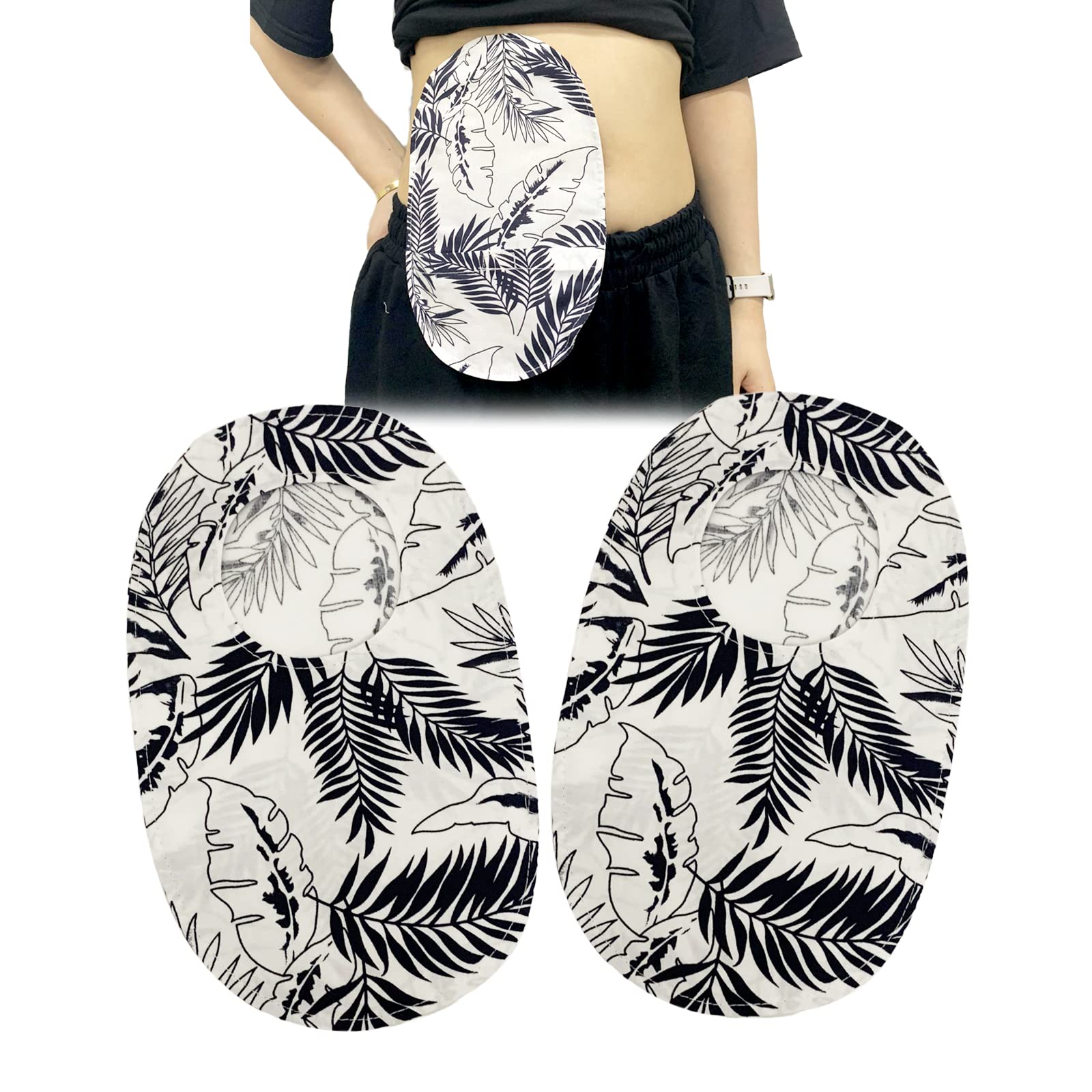 EDWERD Colostomy Bag Covers - Ostomy Support Garment Pouch with Round Opening for Ileostomy Stoma, 3" ID, 2 Pcs