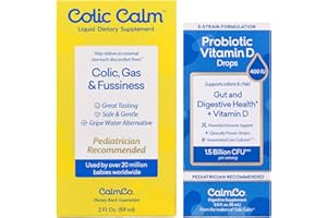 Colic Calm Gripe Water (2oz) & CalmCo Infant & Child Probiotic Drops (0.54oz) Combo Pack