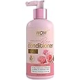 WOW Skin Science Himalayan Rose Conditioner With Rose Hydrosol, Coconut Oil, Almond Oil & Argan Oil - For Volumnising Hair, Anti Smelly Scalp - No Parabens, Mineral Oil, Silicones, Color & Peg, 300 ml