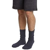 Barefoot Dreams CozyChic Men Ribbed Socks Heathered, Crew Socks