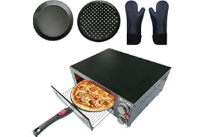 BeyGior 12 Inch Electric Pizza Oven Indoor, Countertop Pizza Oven with Visual Window, Commercial Pizza Maker with Removable H