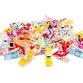 Multipurpose Sewing Clips, 100 Pcs Premium Plastic Fabric Clips Supplies, Perfect Alternative Sewing and Quilting Pins, Fit A
