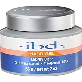IBD Hard Gel LED/UV Gels, for Nails Extensions &amp; Enhancements, Clear 2oz
