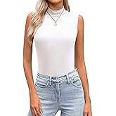 Zeagoo Womens Mock Turtleneck Tank Tops 2026 Slim Fitted Sleeveless Top Stretchy Basic Casual Layer Tee Shirts