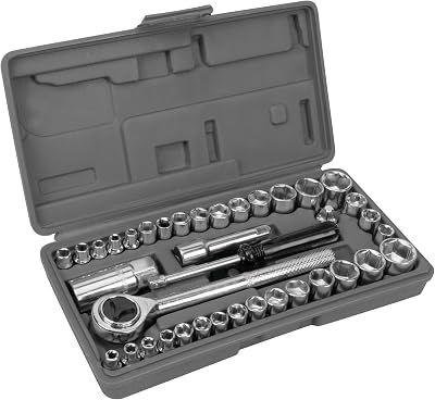 PERFORMANCE TOOL W1173 40pc SAE Metric Socket Set 1/4 3/8 Drive Chrome Vanadium