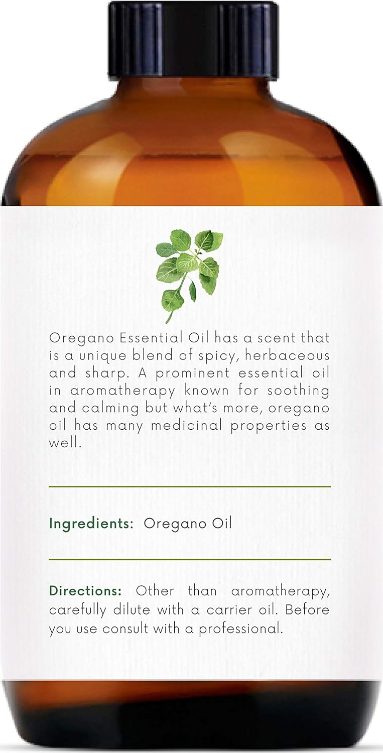Handcraft Oregano Essential Oil - 100% Pure and Natural - Premium Therapeutic Grade with Premium Glass Dropper - Huge 4 fl. oz: Beauty