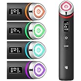 medicube Booster Pro - 6 in 1 Real Glass Glow Beauty Massager, Black | 6-in-1 Real Glass Glow Beauty Massager - for Clear, Radiant, Firmer-Looking Skin, Korean Skin Care, Black