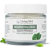 Living Well with Dr. Michelle Remineralizing Tooth Powder | Fluoride-Free Hydroxyapatite Formula | Supports Enamel Strength & Oral Wellness | Safe, Clean Ingredients | Cool Mint Flavor