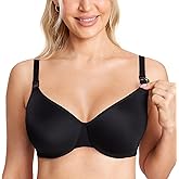 Gratlin Women's Underwire Nursing Bras Minimizer Maternity Bra Support Coverage Breastfeeding Bralette