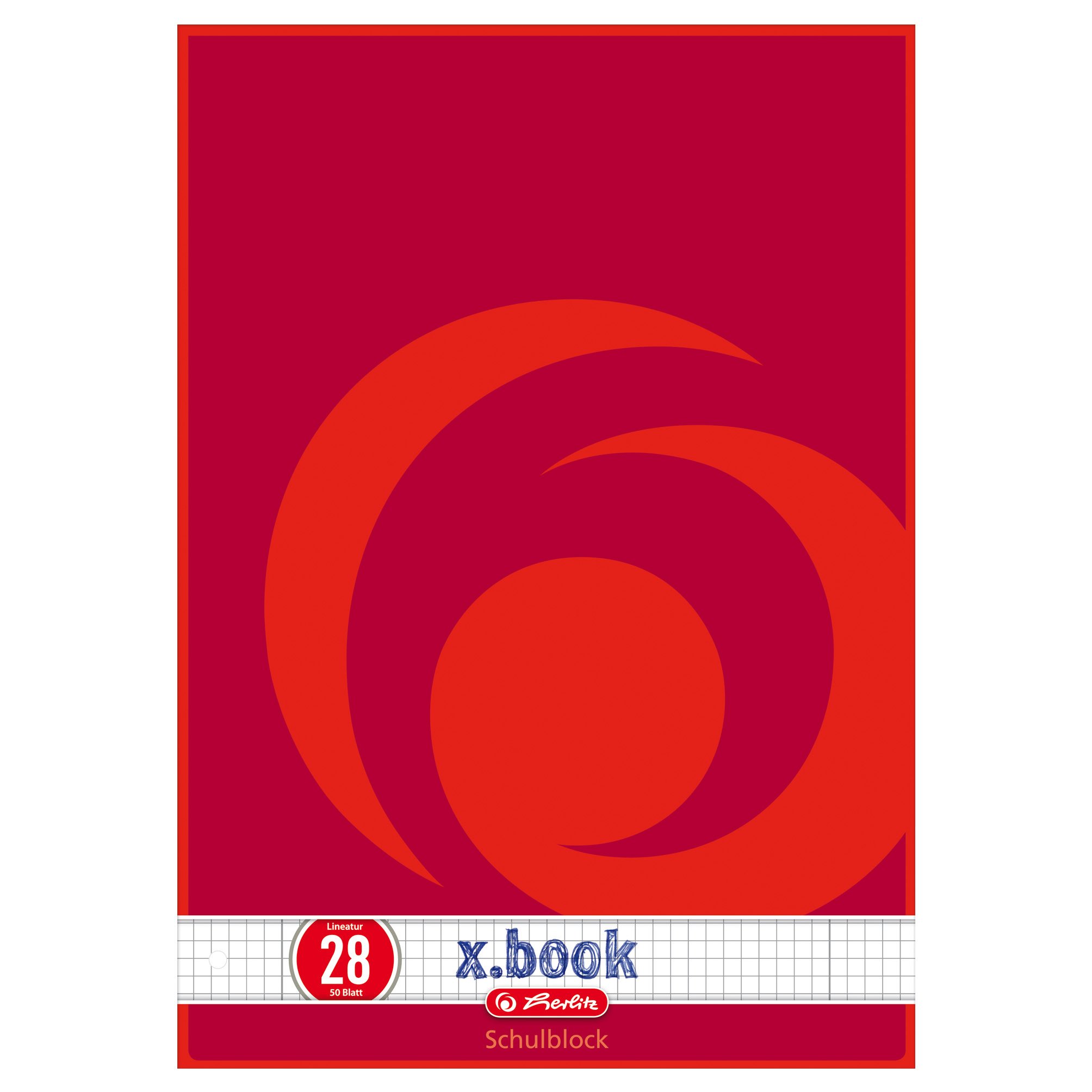 Herlitz A4 Squared Writing Pad (50 Sheets per Pad, Pack of 10)