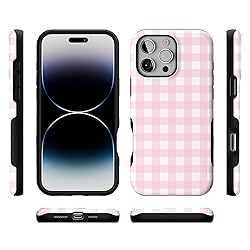 Casely iPhone 16 Pro Max Case | Pink Plaid | Sunday