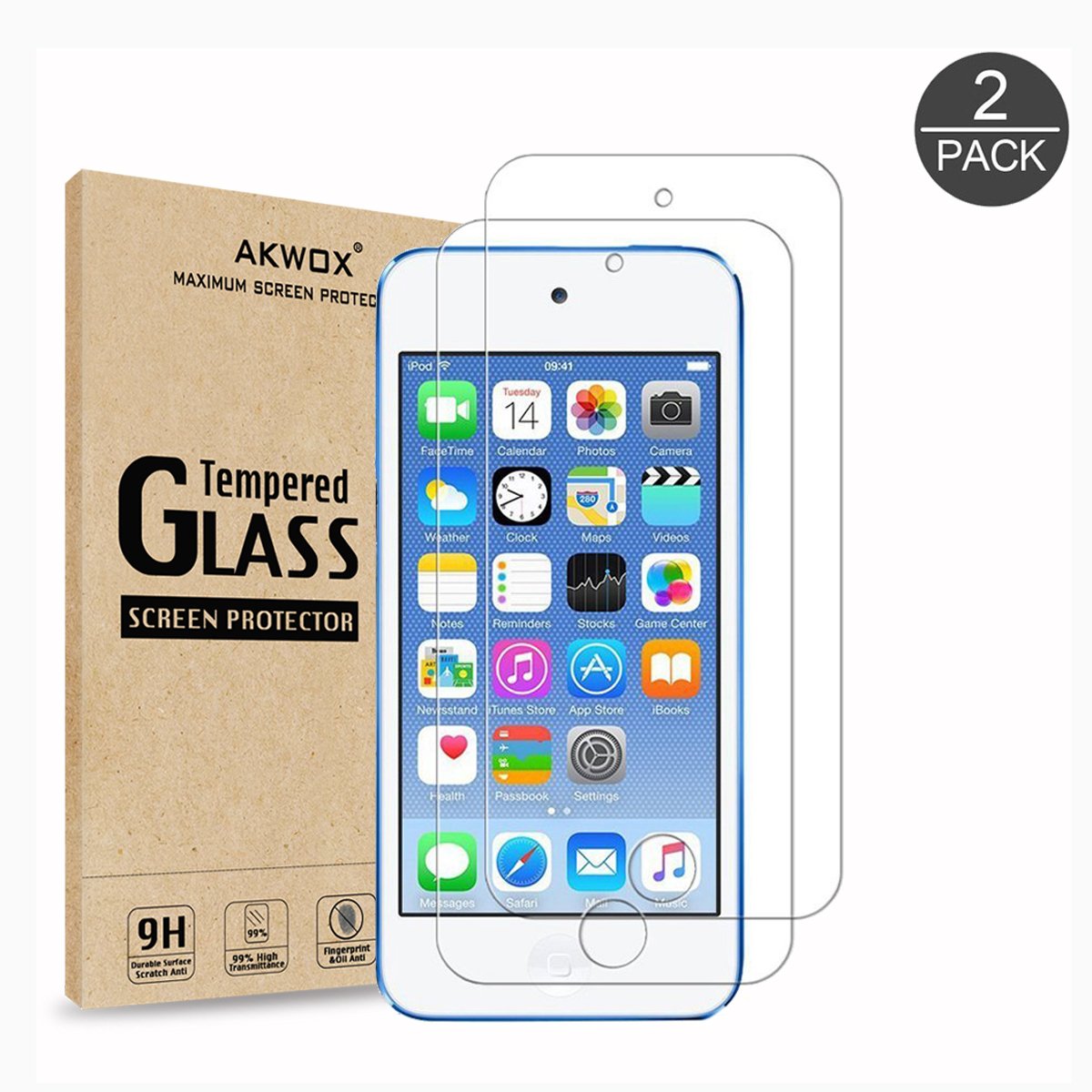 Buy (Pack of 2) [Tempered Glass] Screen Protector for iPod Touch 6G ...