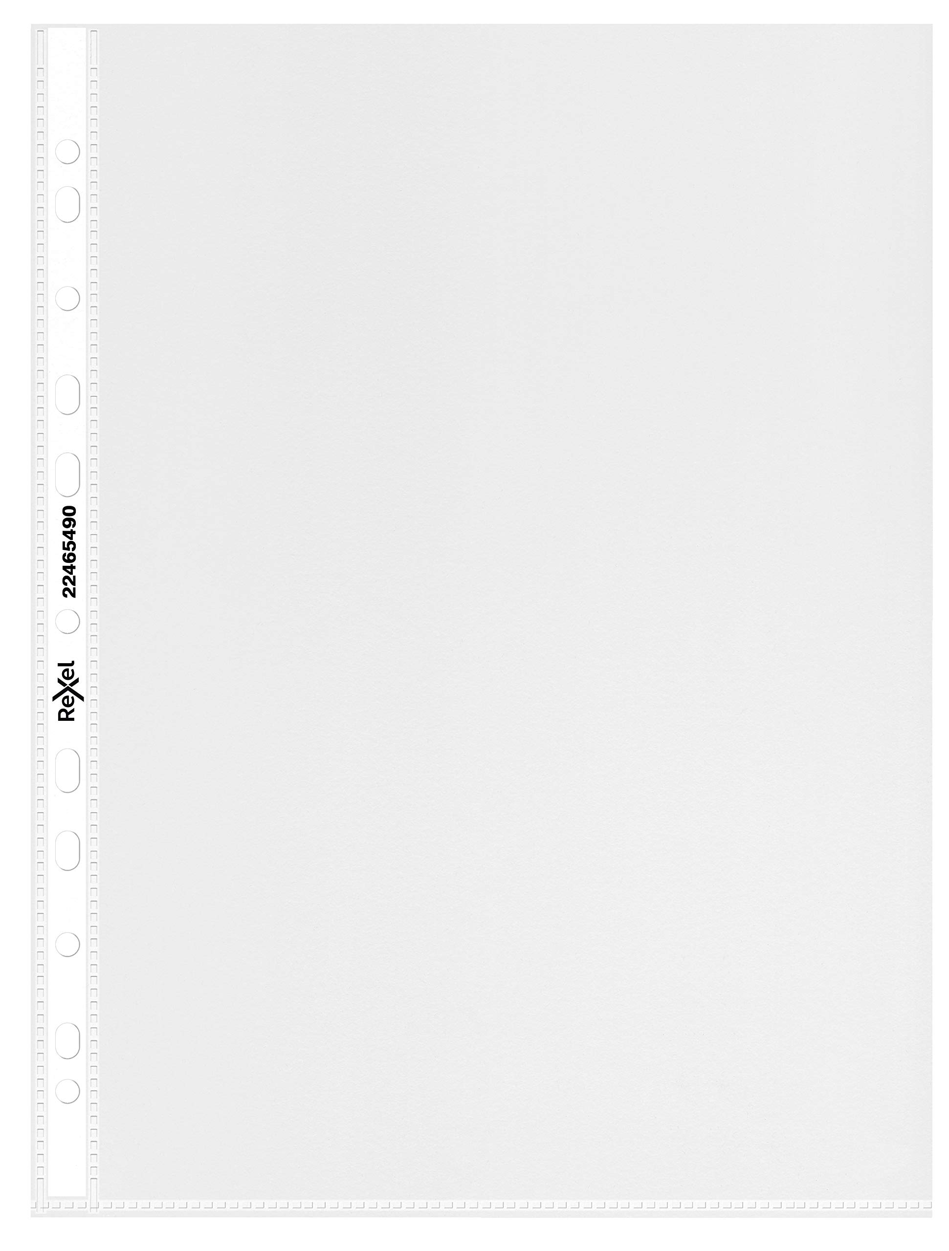 Rexel Quality A4 Punched Pockets, Glass Clear, Pack of 50, 22465490