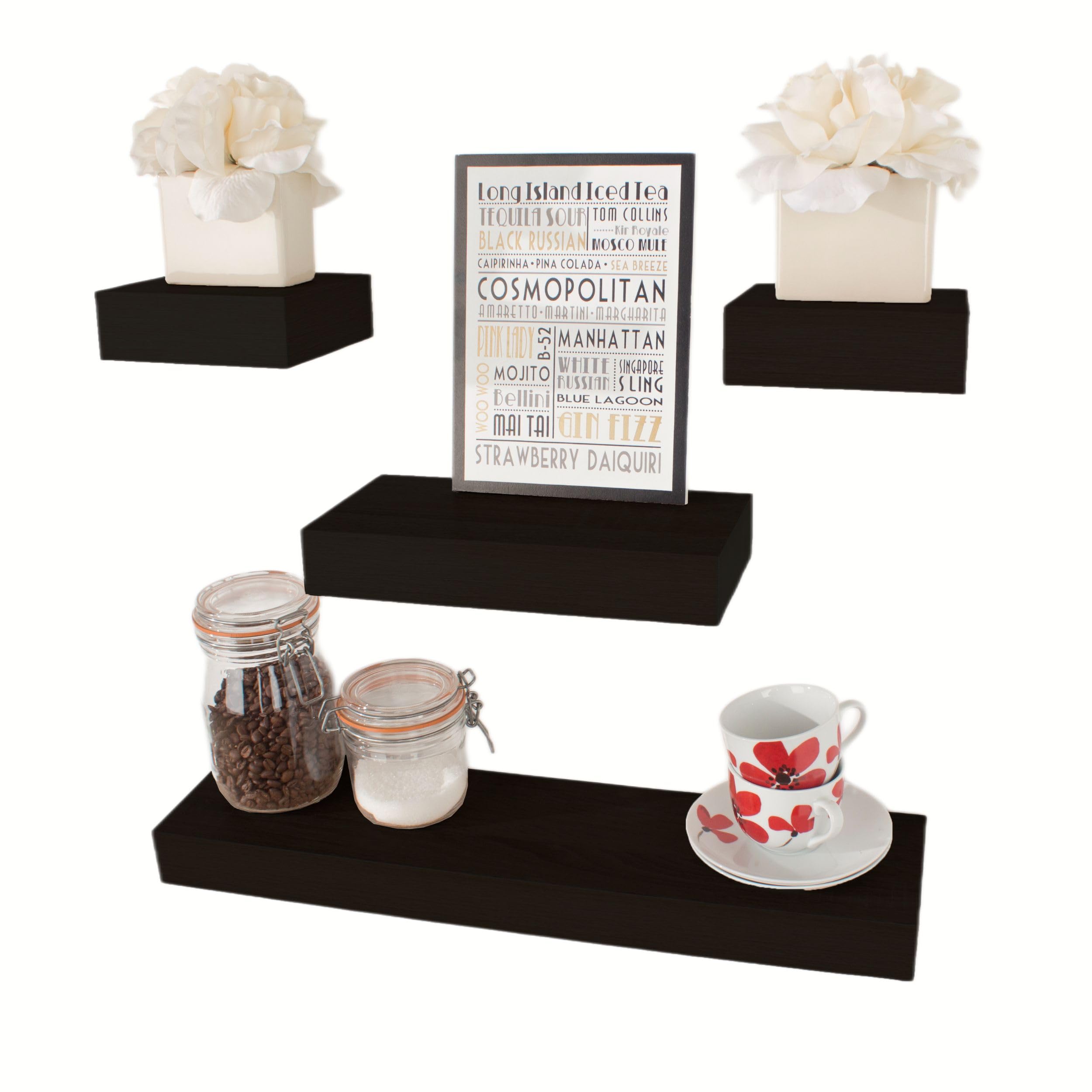 Core Products, Hudson 4-Piece Narrow Wall Shelf Set