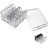 Clipper Blade Holder Organizer with Lid, Clipper Guard Comb Holder for 8 Blades Plastic Storage Case Rack
