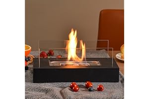 Poofzy Tabletop Fire Pit, Table Top Firepit Outdoor, Indoor Fire Pit Tabletop, Mini Fire Pit for Home Patio Decor