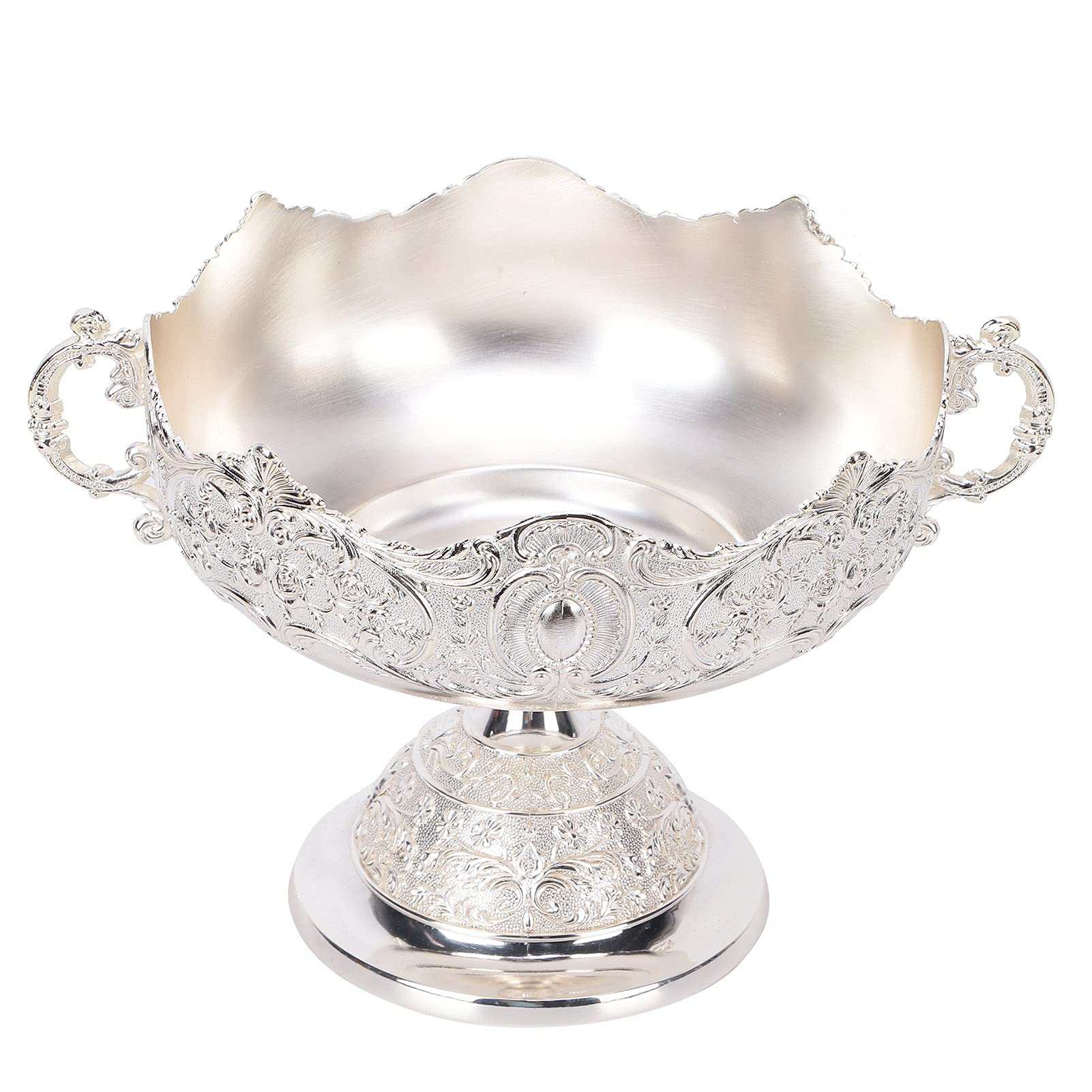 European Retro Fruit Bowl, Zinc Alloy Desktop Ornament European Fruit Plate Tray, Retro Design Fruit Bowl, for Store Fruits, Bread, Cakes and Pastries, Towels