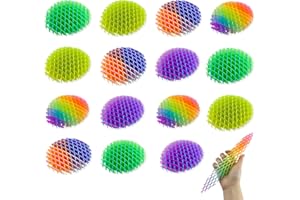 ZOMGURD 15 Packs Fidget Worm Toy, Worm Fidget Toy, Cute Worm Shaped Ornament, Resistance Fidget Toys Adults Stress Anxiety Relief Toys, Christmas Birthday Classroom Students Gift