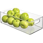 iDesign Stackable Storage Bin - Organizer Bin for Kitchen and Pantry, Clear, Made in USA