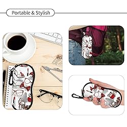 Eyeglass Case Sunglasses Soft Pouch with Belt Clip