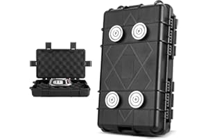 JINGTAO88 Magnetic Key Box for Under Car - Upgraded Waterproof Large Magnetic Key Holder Under Vehicles - Outdoor Magnetic Key Box - Hidden Key Box Accessories - 7.28" x 4.53" x 2.18" Black