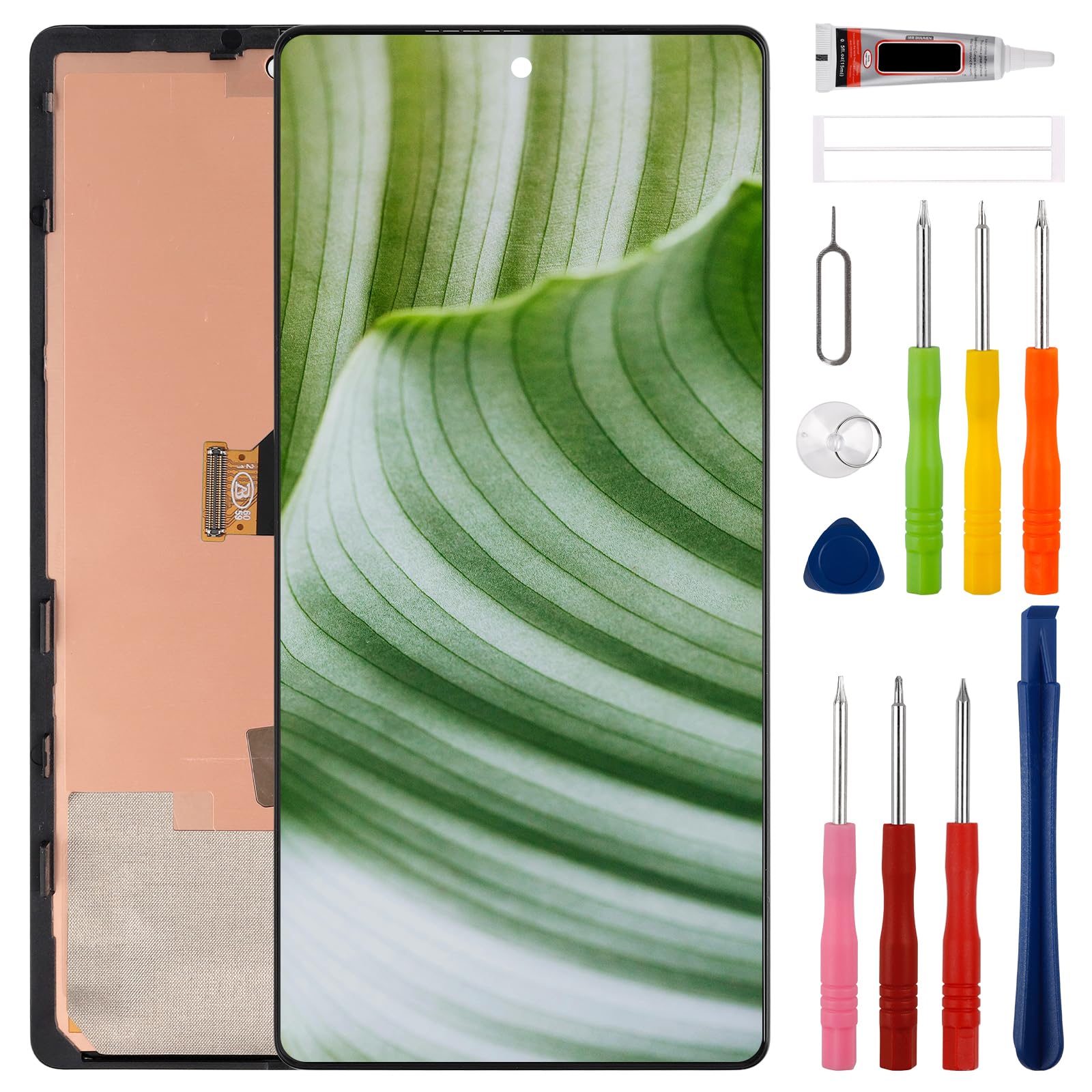 Photo 1 of [with Bracket] SWARK New LCD Display for Pixel 6A GX7AS, GB62Z, G1AZG LCD Display digitizer Screen Assembly with Upgraded Repair Tools Kit-Black