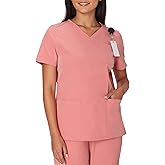 Hanes Women's Scrubs Healthcare Top, Moisture-Wicking Stretch Scrub Shirts, Ribbed Back Panel