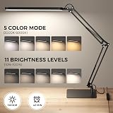 SKYLEO LED Desk Lamp with Slim Base Dimmable 1300LM 12W Black view 2