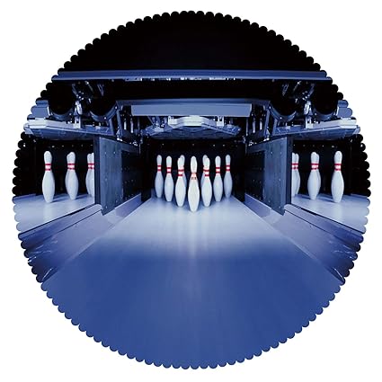 Amazon Com Round Tablecloth Bowling Party Decorations Symmetric