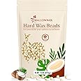 Mallowwax Hard Wax Beads, 1lb Cream Wax Beans for Hair Removal, Waxing Beads Refill for Bikini, Armpit, Arms, Back, Chest, Legs, Suitable for Home Waxing for Women Men