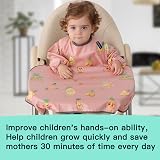 PewinGo Weaning Bib Attaches and Cover Baby Pink | Waterproof, Machine view 3