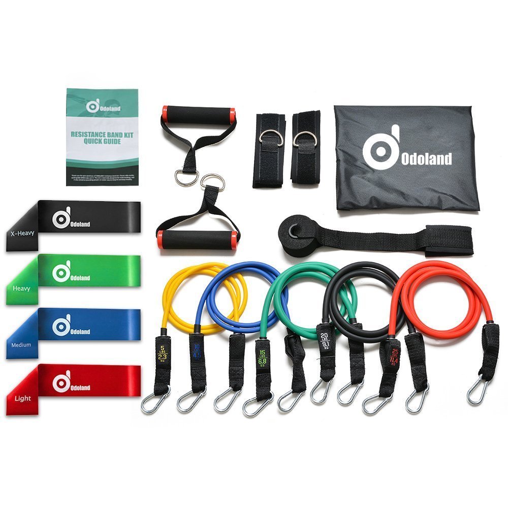Odoland 16 pcs Resistance Bands Set