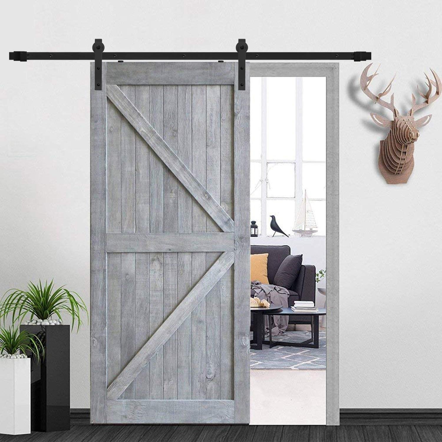 Amazon Com Donyoung 12ft Sliding Barn Door Hardware Kit For