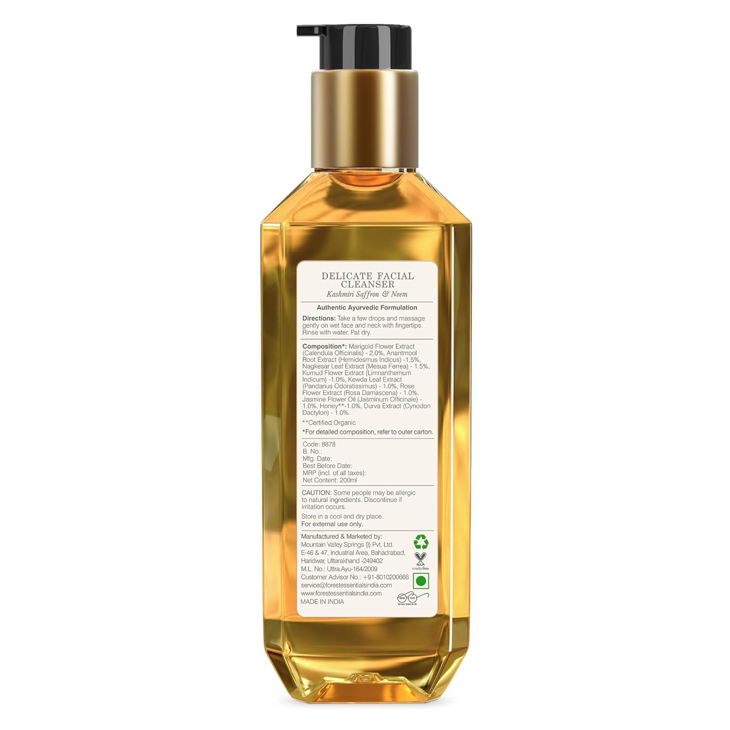 forest essentials face wash ingredients