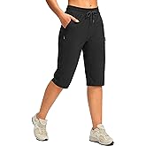 G Gradual Women's 15'' Long Shorts Below The Knee Hiking Cargo Capris Stretch Quick Dry Bermuda Shorts for Women with Pockets