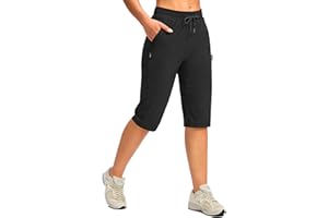 G Gradual Women's 15" Long Shorts Below The Knee Capri Lightweight Quick Dry Hiking Cargo Shorts for Women with 3 Pockets