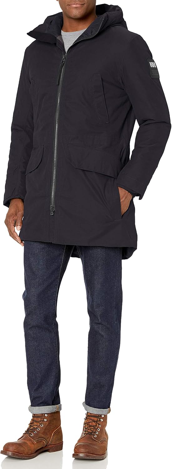 Helly-Hansen mens Calgary Hooded Insulated Winter Parka Coat Jacket: Clothing