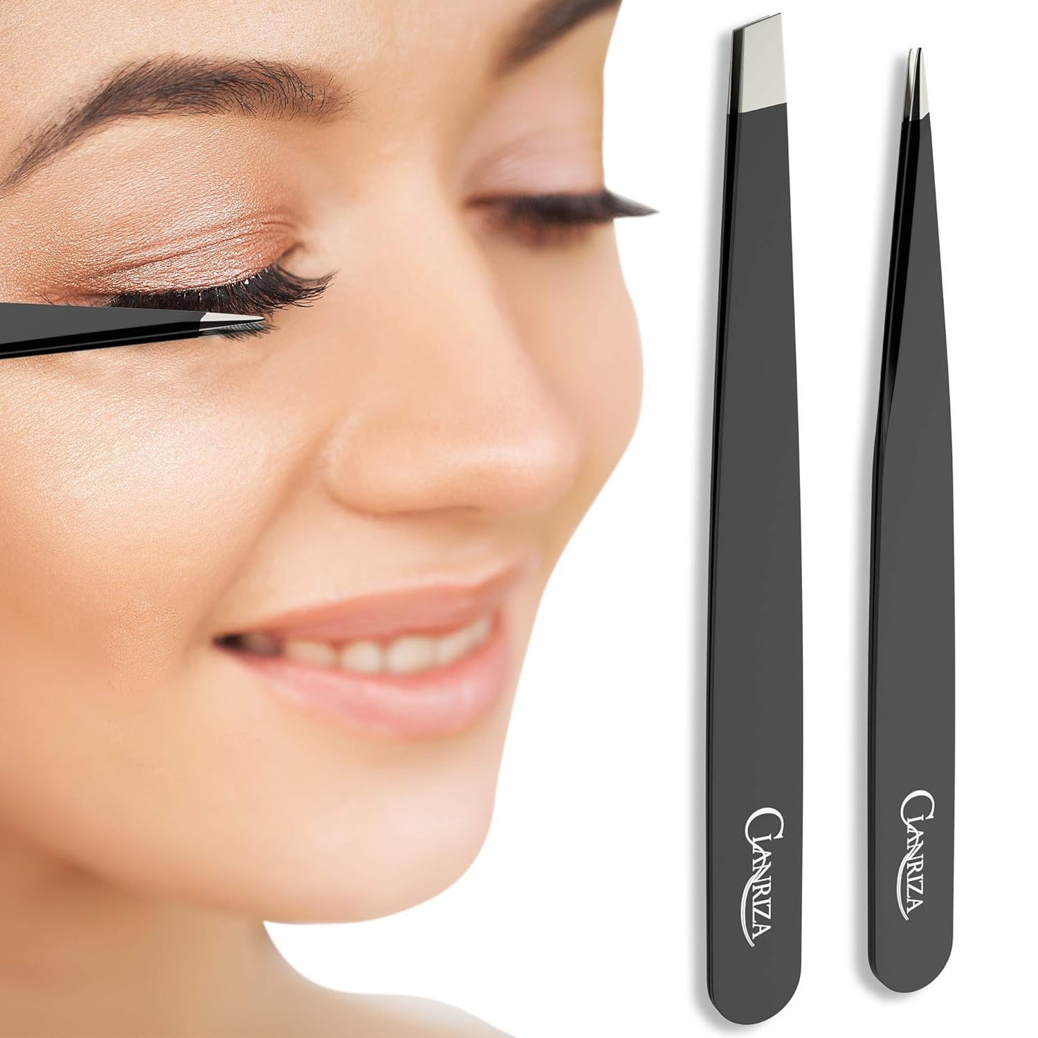 Amazon Com Clanriza 2 Pack Tweezers For Eyebrows Eyelash