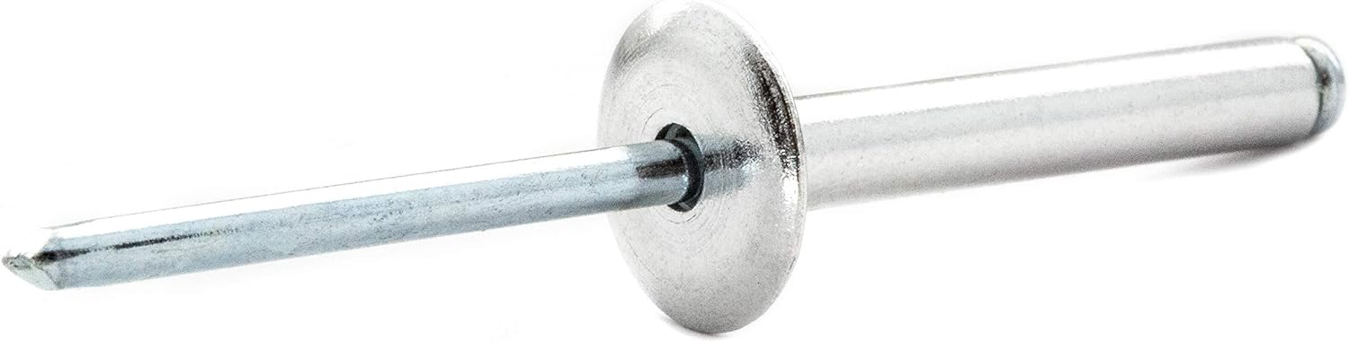 4.8mm x 30mm (16mm) Large Flange Blind Pop Rivet Dome Head Aluminium/Steel Shaft (Pack of 20) E05DE