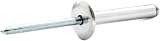 Screws City 5mm x 25mm Large Flange Dome Head Pop Rivet Aluminium/Steel Shaft view 3